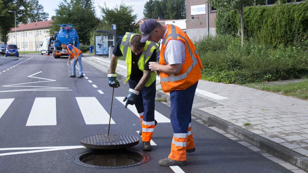 werken aan de riolering